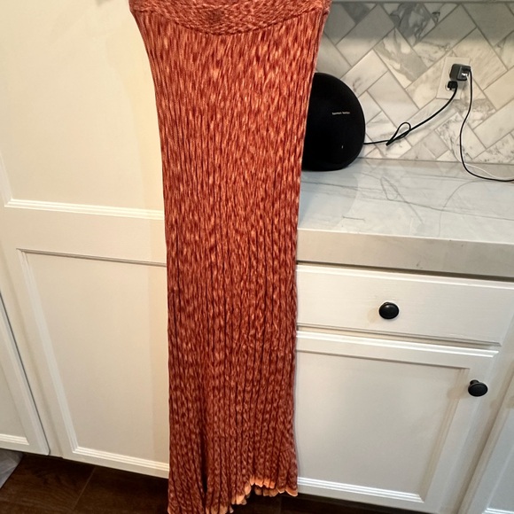 Free People Textured Orange Maxi Skirt - Picture 5 of 8
